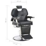 Barber Chair Black Faux Leather