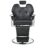 Barber Chair Black Faux Leather