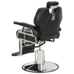 Barber Chair Black Faux Leather