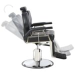 Barber Chair Black Faux Leather