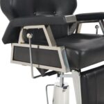 Barber Chair Black Faux Leather