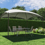 NATERIAL CURVED ROOF GAZEBO WHITE