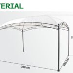 NATERIAL CURVED ROOF GAZEBO WHITE