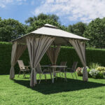 Naterial Gazebo Oxis Cover Steel 300x300cm Taupe