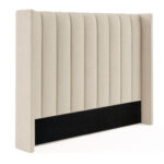 Nu Dekor - Camilla Velvet Paneled Tufted Headboard - Queen - Cream