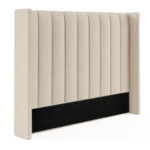 Nu Dekor - Camilla Velvet Paneled Tufted Headboard - Queen - Cream