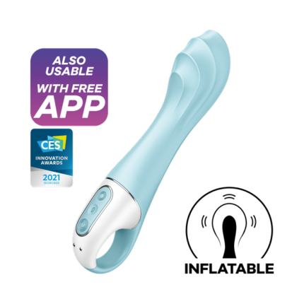 Satisfyer Air Pump Vibrator 5+ Light Blue